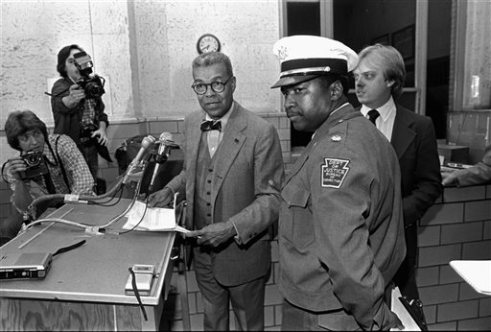 Chuck, at a news conference in 1981 after he negotiated the end to a prison riot at Graterford Penitentiary, outside Philadelphia.