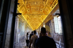The hallway to the Sistine Chapel.